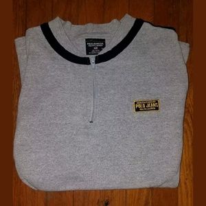 Mens vtg 90s polo jeans co half zip ralph Lauren